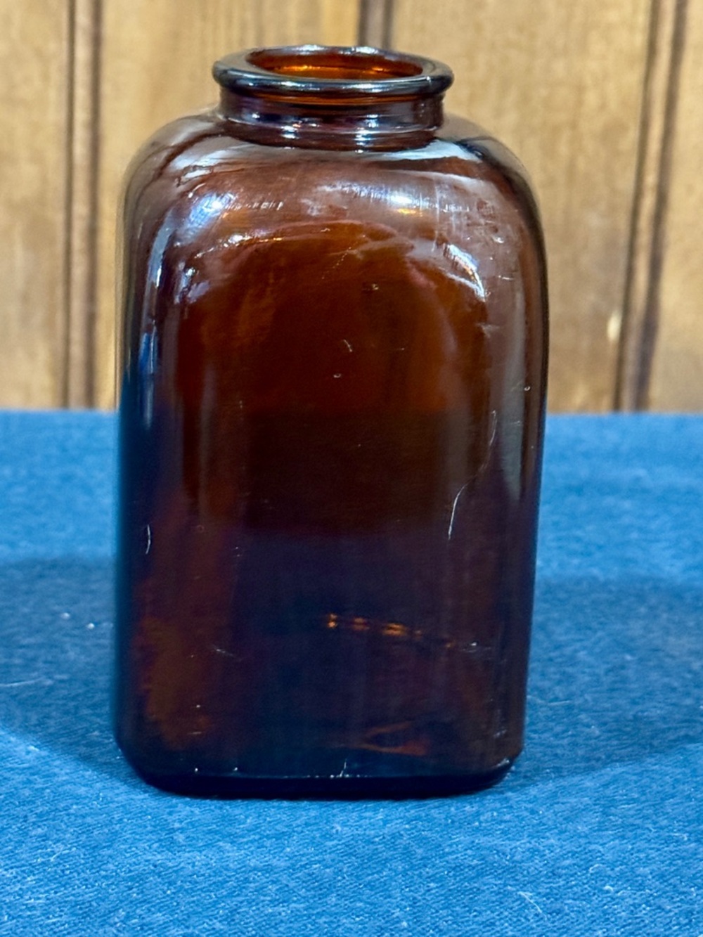 Vintage Amber Glass Snuff Bottle